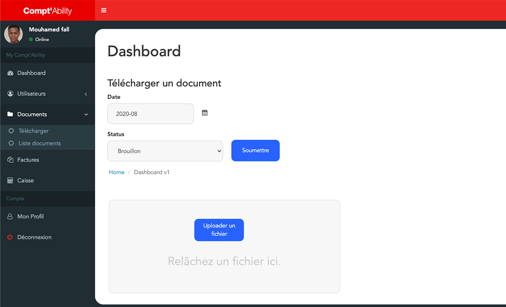 Téléversez vos fichiers - Compt'Ability